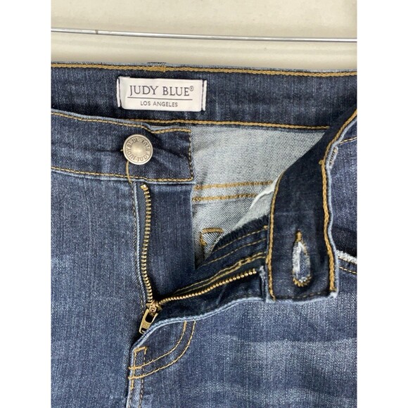 Judy Blue Women 31 Jeans High Rise Skinny Stretch Dark Wash Ankle Distressed - Picture 7 of 11